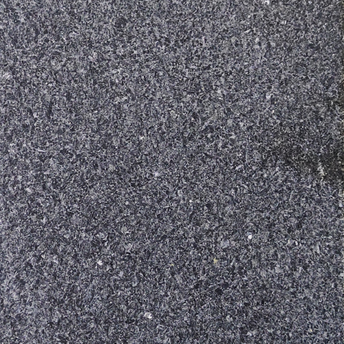 The flaming process for black granite