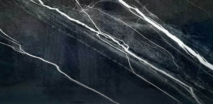 Lined black granite stone